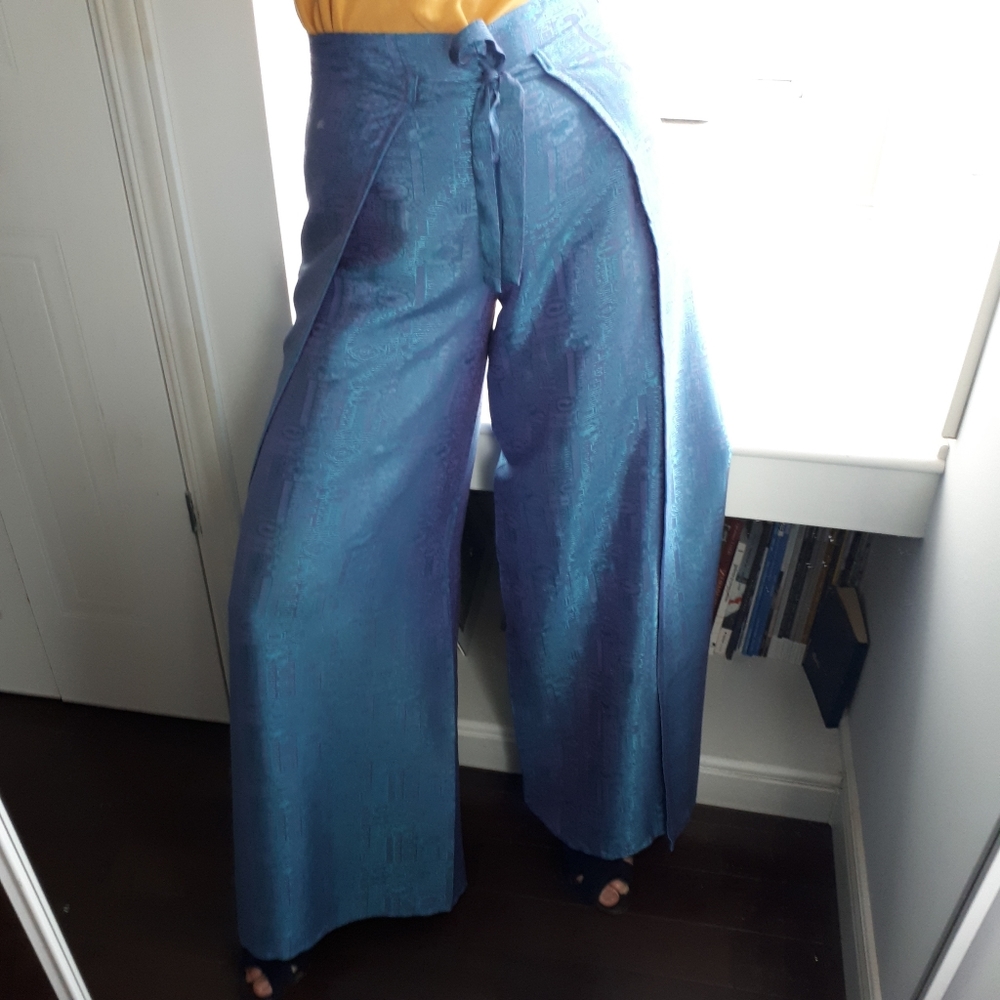 Silk palazzo pant "asian butterfly style"